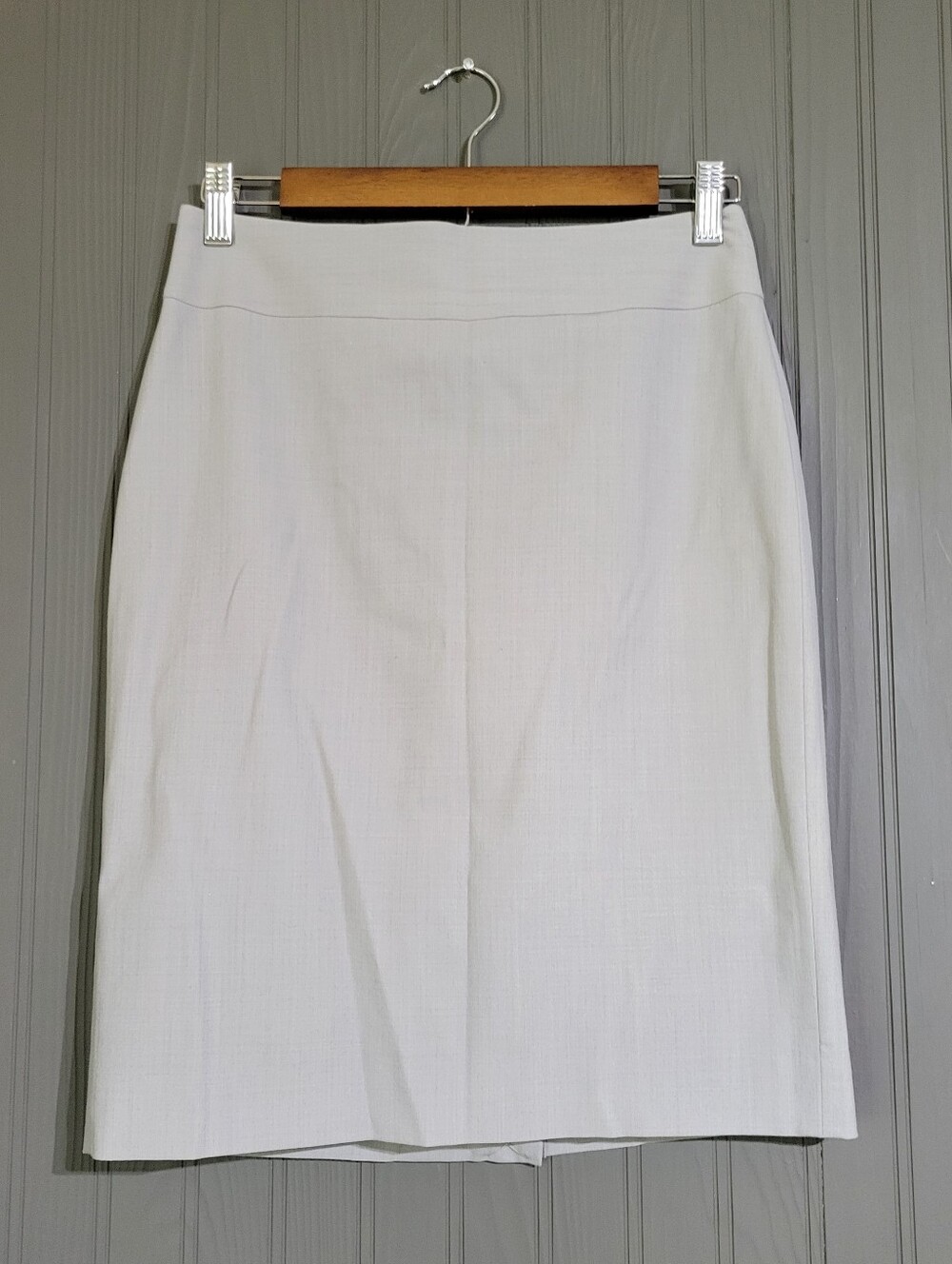 NWT Banana Republic Wool Pencil Skirt Lined Stretch Gray Women's Petite 2P